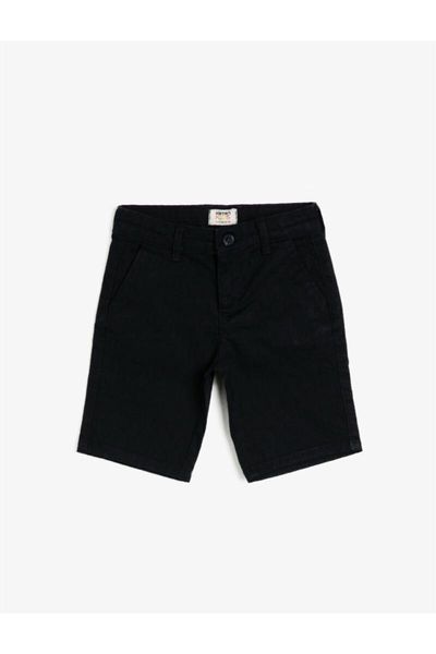 

koton male child navy blue shorts with pocket men's, White;black