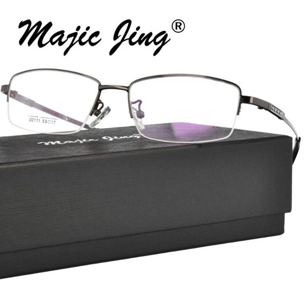 

magic jing memory metal rx optical frames prescription spectacles for men d2111 fashion sunglasses, Black