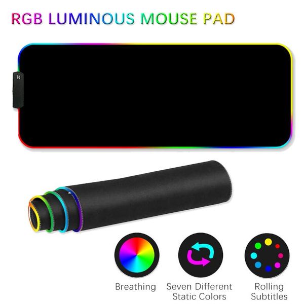

mouse pads & wrist rests anti-slip rgb led gaming mat pad for pc laprubber base