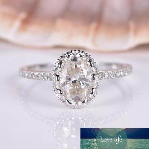 

huitan classic oval wedding engagement ring with dazzling clear crystal stone romantic simple ring band for women wholesale lots, Silver