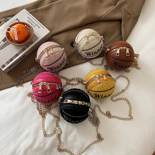 

portable purse splicing shoulder clutch lady ball shaped crossbody bag chain handbags fashion exquisite shopping bags for women, White