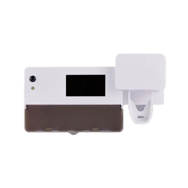 

uv light sterilizer toothbrush holder cleaner + automatic toothpaste dispenser