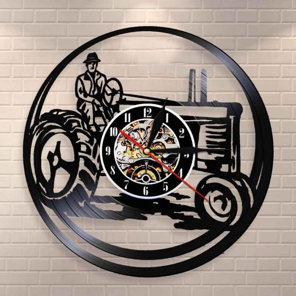 

wall clocks harvester record clock home decor farmers gift pickup truck tractor farmhouse