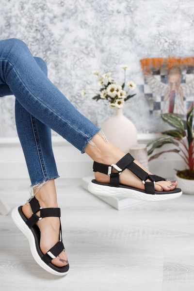 

sandals poly base black banded