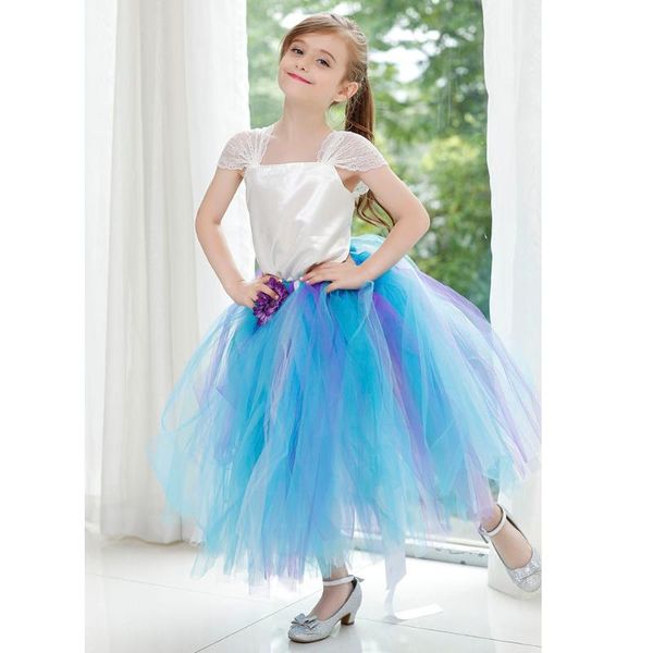 

clothing sets little girl summer dress kids clothes girls two pieces set baby lace party short dance for princes, White