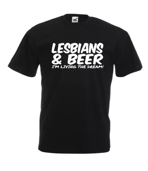 

lesbians _ beer xmas gift idea mens women t shirts multi-color s-2xl, White;black