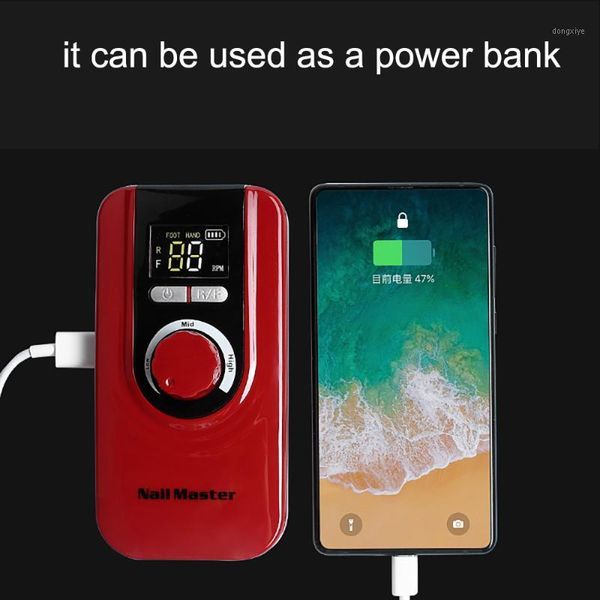 

35000rpm portable nail drill machine file art electric kit manicure pedicure set equipment cordless for salon1