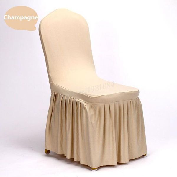 

chair covers wedding cover solid colors polyester spandex for party banquet skirt hem el decoration