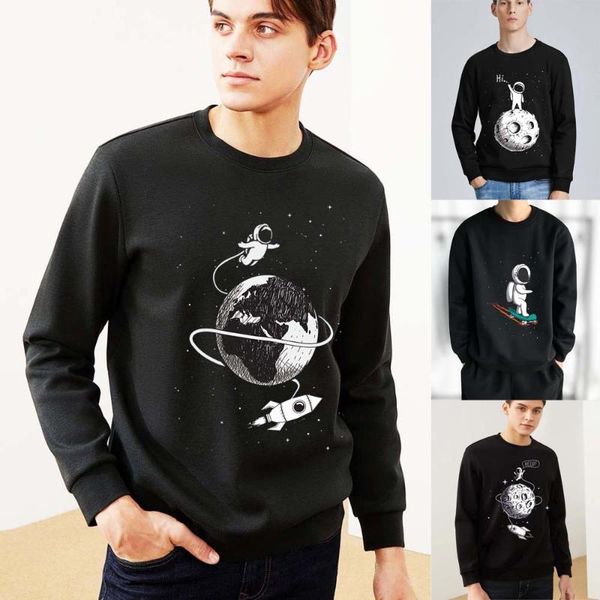 

men's hoodies & sweatshirts sweatshirt hoodie man long sleeve mens casual for teenagers pullover, Black