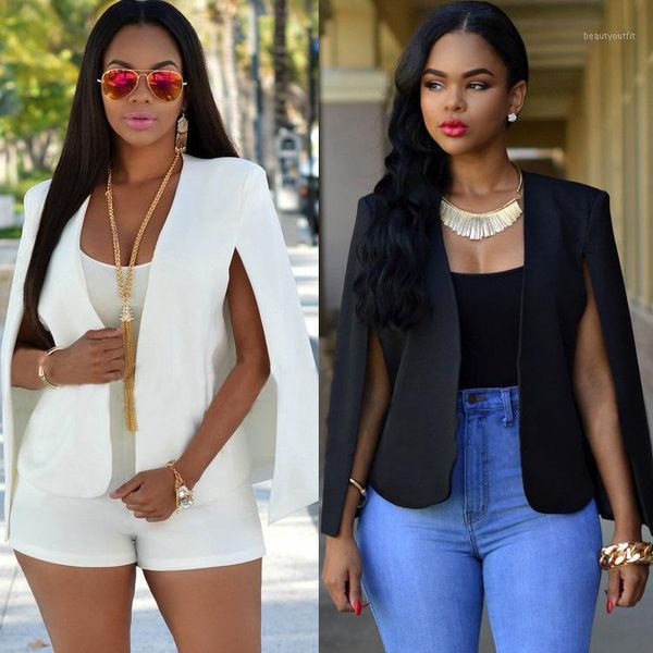 

autumn european and american foreign trade cloak all-match jacket small suit women women's suits & blazers, White;black