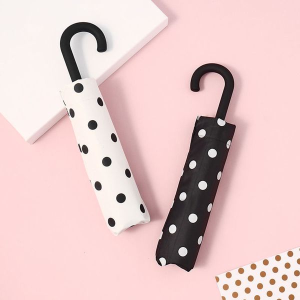 

curved handle small fresh sunny umbrella sunscreen folding ultraviolet sunshade female