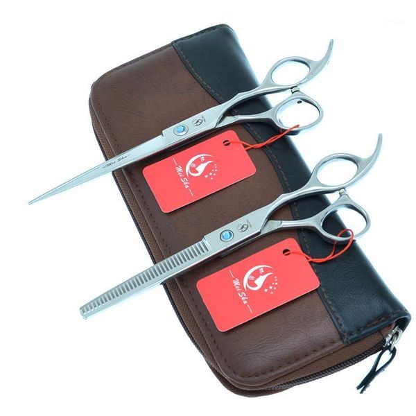 

meisha 7 inch barber shop hair scissors set hairdressing salon supplies professional cutting thinning shears a0127a1