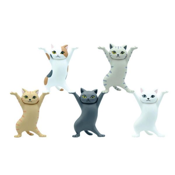 

japanese enchanting cat pen holder black carrying coffin bracket cute decoration hand-made home decore easter decorative objects & figurines