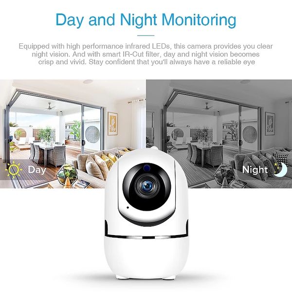 

qzt ip camera home security 360 night vision baby monitor indoor mini surveillance cctv wireless wifi