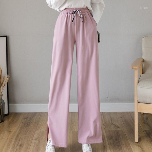 

women's pants & capris for women high waist zipper pocket summer big large size long trousers 2021 fashion elegant clothing, Black;white