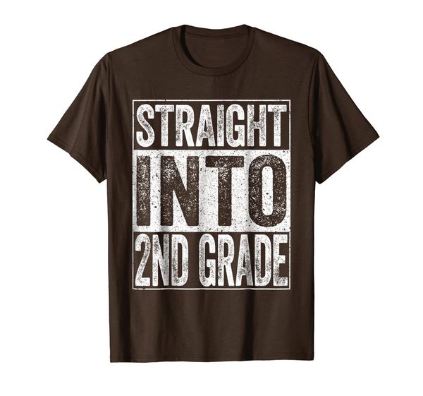 

straight into 2nd grade t-shirt back to school gift shirt, White;black