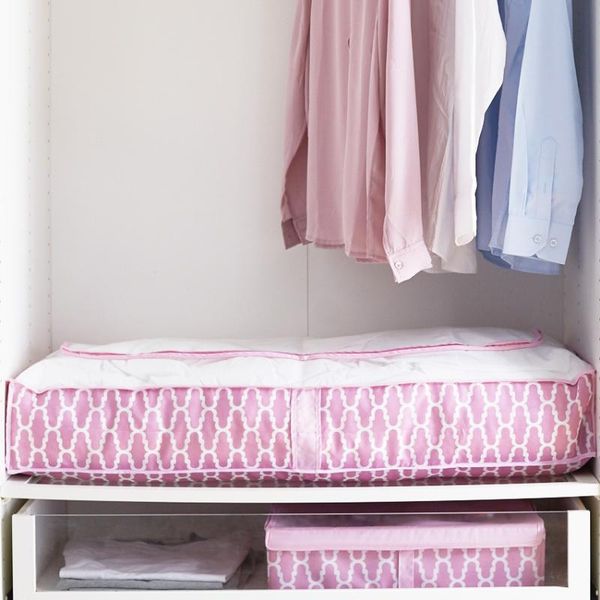 

huge size oxford cloth clothes quilt storage bag closet pillow foldable pouch sweater blanket washable clothing & wardrobe