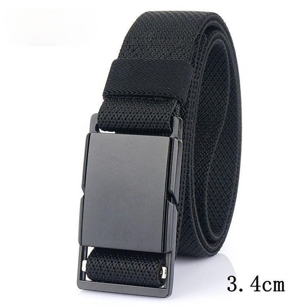 

belts 2021 3.4cm metal magnetic buckle joker jeans casual neutral inner belt can be customized logo, Black;brown