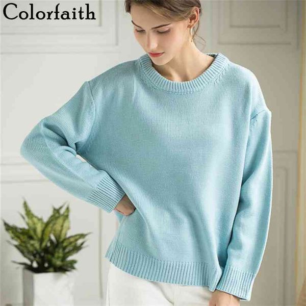 

autumn winter women pullovers sweater minimalist knitting loose elegant casual solid ladies sw7039 210427, White;black