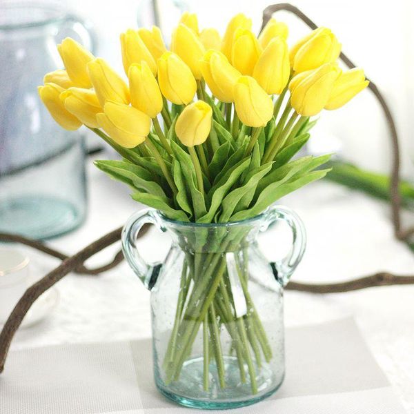 

decorative flowers & wreaths 1pcs pu tulip artificial flower real touch mini for home gift wedding
