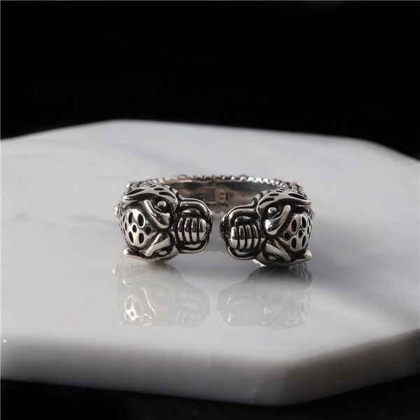 

ladies fashion jewelry pure silver tiger head ring
