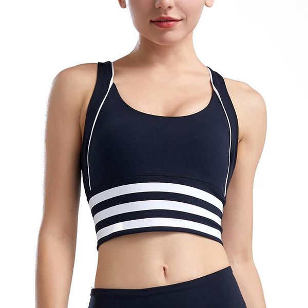 

sports bra female sense u-neck high-strength shockproof yoga vest girl gym quick-drying push-ups running fitness clothing, White;black