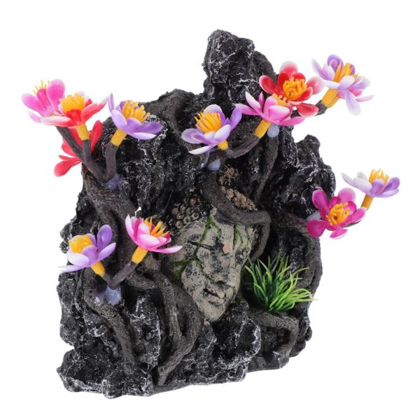 

decorations statue rockery aquarium ornament fish tank landscaping decor