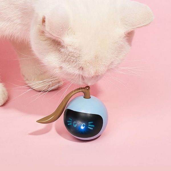 

cat toys pet colorful led smart interactive toy kitten electronic self rotating ball fitness accessories usb rechargeable