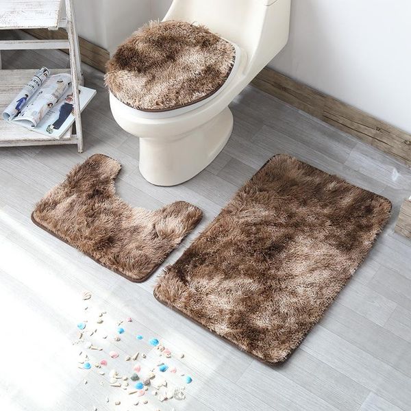 

bath mats mat bathroom set tie dye three piece toilet floor doormat carpet