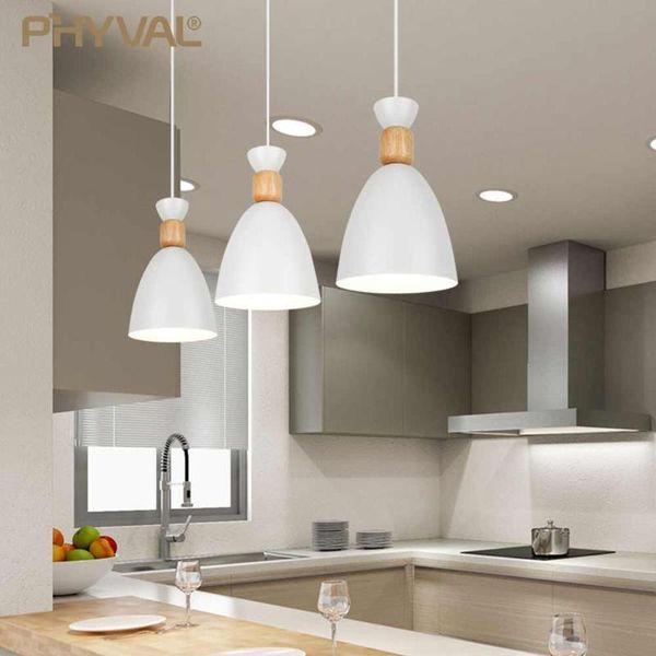 

pendant lamps nordic lamp solid wood postmodern hanging lights gourd simple restaurant wrought iron macaron