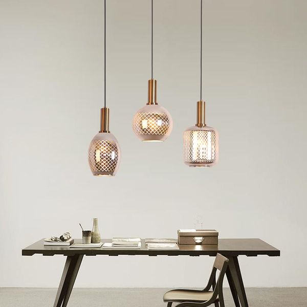 

pendant lamps nordic led glass ball hanging lights luminaire deco chambre kitchen dining bar bedroom room