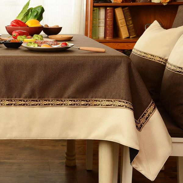 

table cloth fabric stitching linen tablecloth retro padded