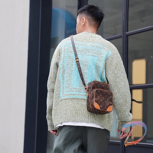 

men's sweaters we11done sweater oversize letter printing knitted pullover welldone women's loose, White;black
