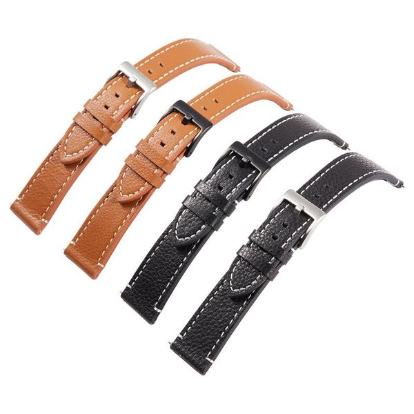 

watch bands genuine leather watchbands bracelet black brown cowhide strap for women men 18mm 19mm 20mm 21mm 22mm wrist band