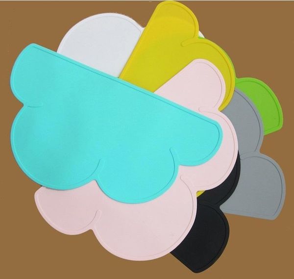 

cushion/decorative pillow cloud shaped silicone kids plate mat table kitchen pads waterproof insulated placemat bar decoration children&#039