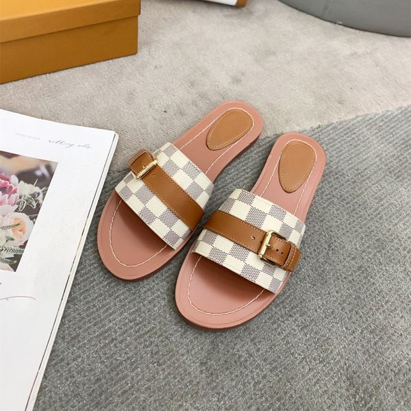 

slipper 2021 summer fashion leather one-line flat heel comfortable size 35-42 women's shoes, Black