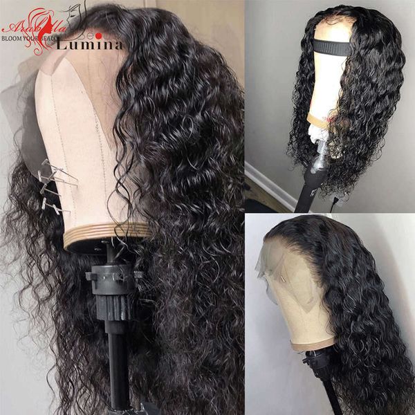 

water wave prune lace frontal human hair s with baby preplucked 4x4 veterinary solution remy 180 density, Black;brown