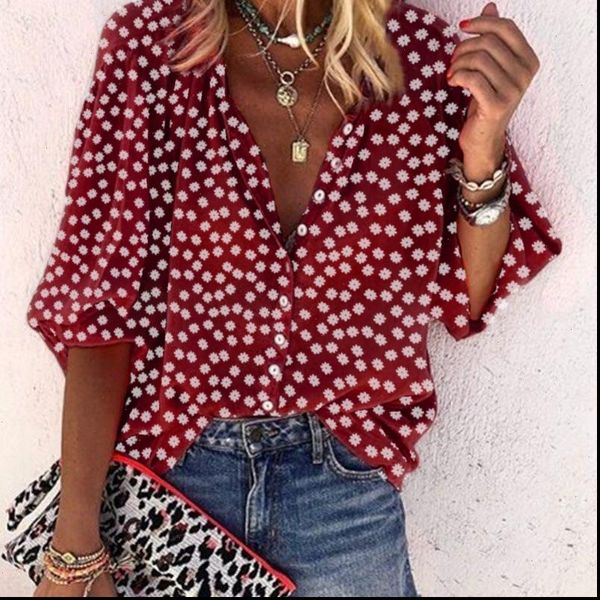 

womens shirts fashion loose casual half sleeve white and blouses autumn floral print plus size 5xl women blusas