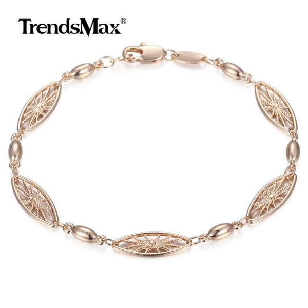 

link, chain 585Â roseÂ goldÂ braceletÂ forÂ womensÂ girls fashionÂ linkÂ chainÂ wristband elegant bangles trendy jewelryÂ gifts drop hcb12, Black