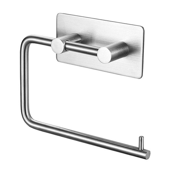 

bathroom storage & organization self-dhesive household 304 stainless steel paper towel rack simple punch-for