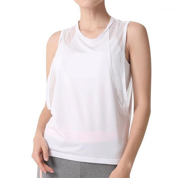 

women yoga vest tank hollow quick-dry loose running sleeveless sports outfit