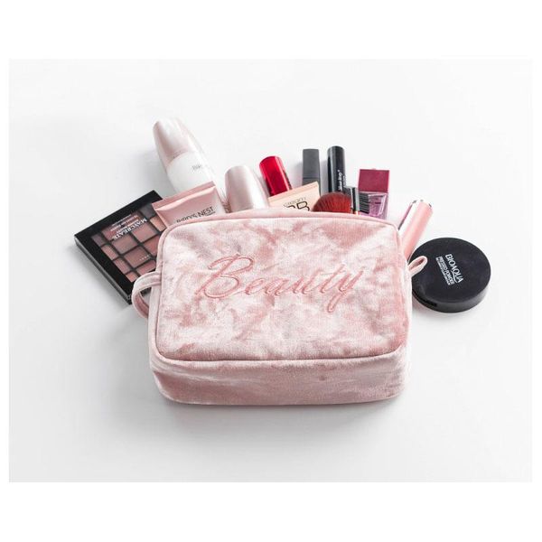 

cosmetic bags & cases girly heart simple canvas makeup profesional bag with compartment