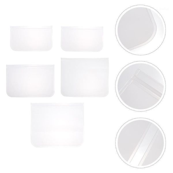 

storage bottles & jars 4pcs snack bag waterproof pouch preservation (transparent)