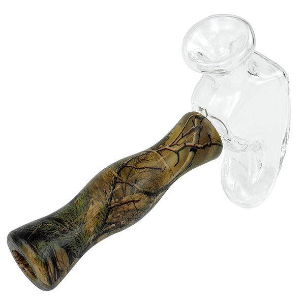 Hammer-Rauchpfeife, Wasserbong, gehaltene Mini-Handpfeifen, Glas-Bubbler, Dab-Rig, einzigartige Form