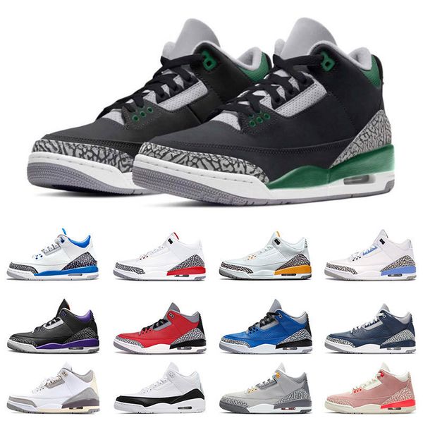 

shoes men basketball 3 pine green racer blue unc midnight navy medium grey violet fire red black white cement mocha mens trainers sports