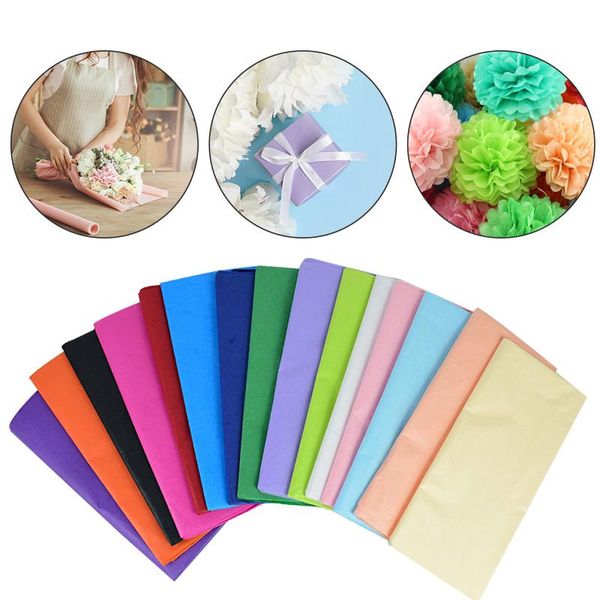 

other arts and crafts 10pcs 50x60cm gift wrapping tissue paper diy floral bouquet scrapbooking package craft wedding party home decoration