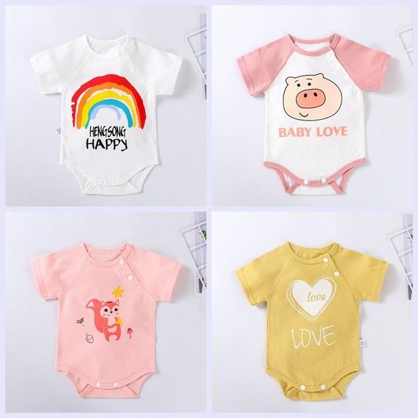 

born short sleeve bodysuit summer casual baby girls boys body clothing jumpsuit bodysuits drop ship rompers, Blue