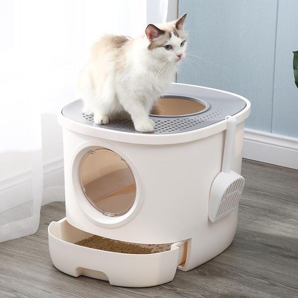 

other cat supplies upgrade drawer type litter basin enclosed toilet deodorant and splash proof extra large products