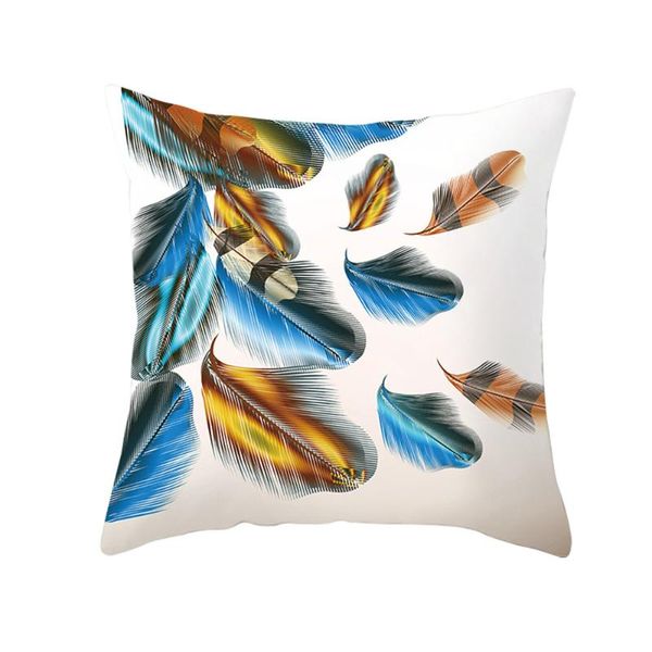 

pillow case custom colorful feathers pillowcases decorative sofa room bed cover home car cute cushion 45*45cm(one side) tpr014