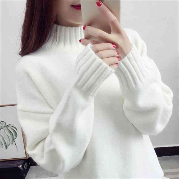 

autumn winter pullover jumper pull femme hiver streetwear casual knitted sweater cashmere turtleneck sweater women, White;black